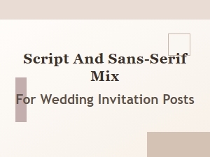 Elegant Wedding Invitations Mixing Script and Sans-Serif Fonts
